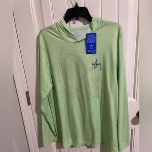 Guy Harvey Mint Green Hooded Long Sleeve Tee